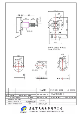 Gitara elektryczna B500K Potencjometry do gitary basowej 24 mm