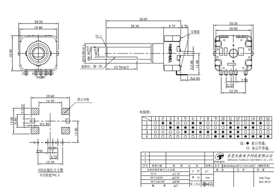 100ohm Enkoder 5 Pin 1mA Wodoodporna pralka z obrotowym enkoderem